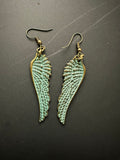 Turquoise angel wing earrings