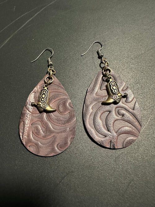 Cowboy boots earrings