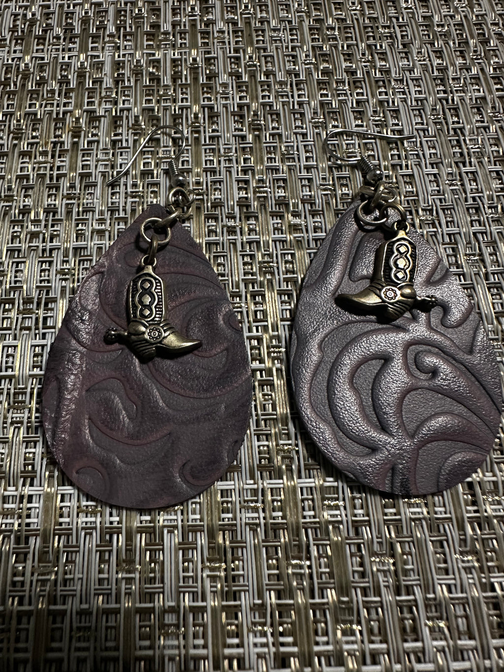 Cowboy boots earrings