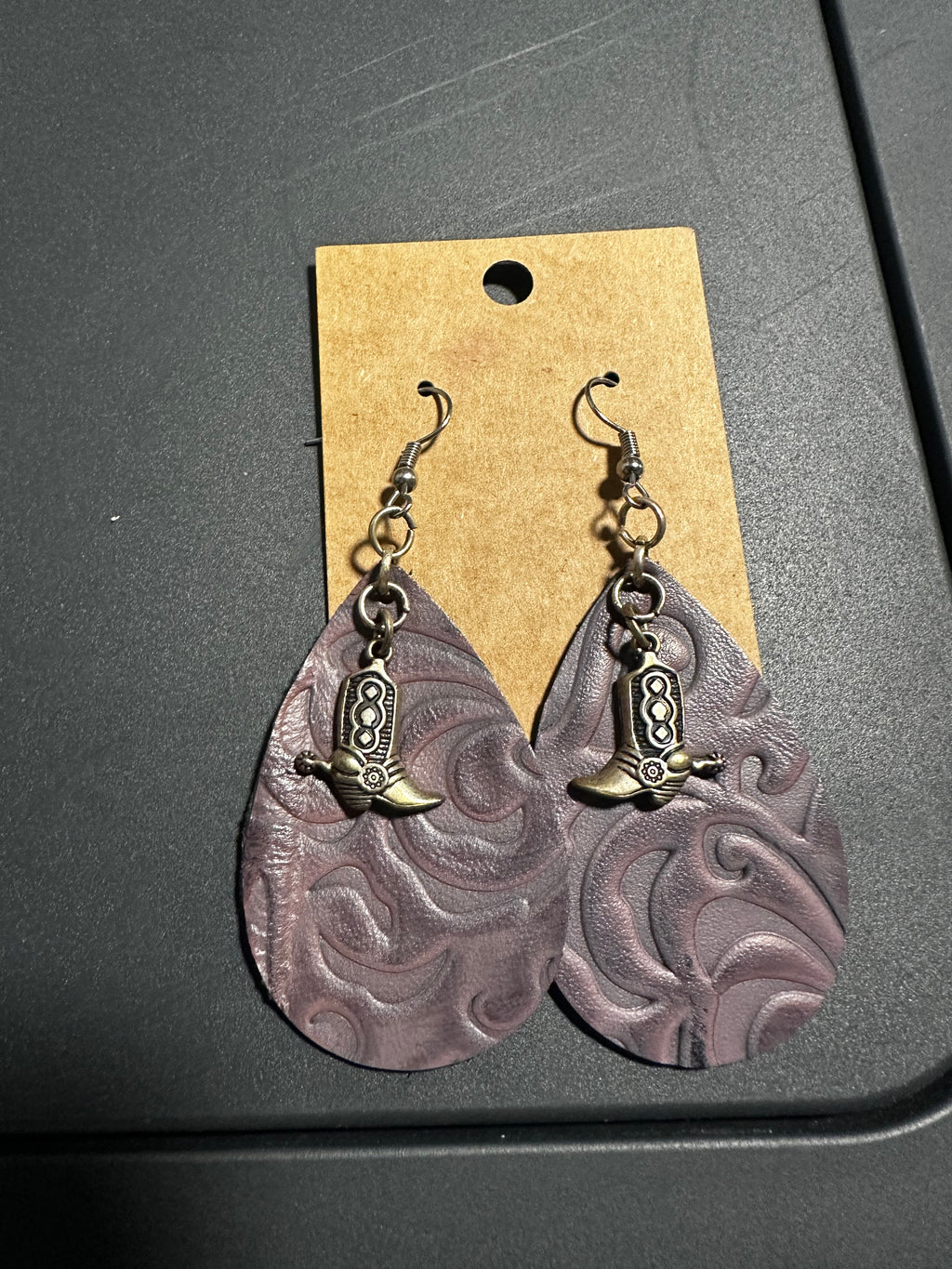 Cowboy boots earrings
