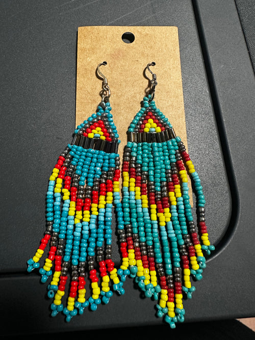 Aztec multicolor earrings